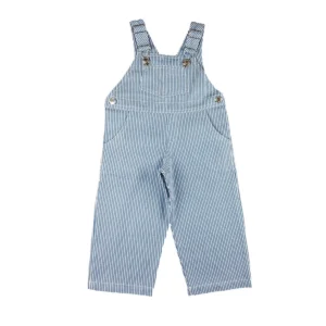 Salopette unisex twill a righe Blu e Bianco | Maria Chicoria