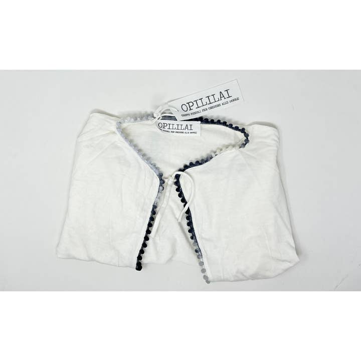 Cardigan Bianco in cotone | OPILILAI
