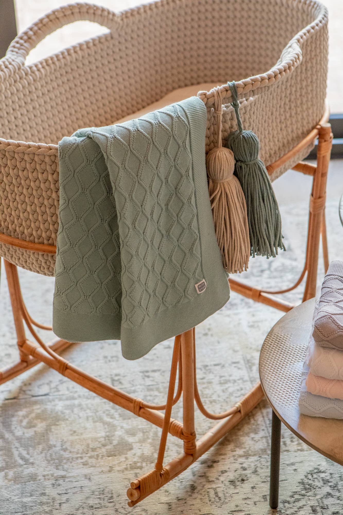 Copertina 100% Cotone - 90X90 Cm - Menta Minutus