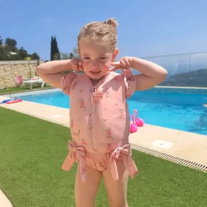 Costume da bagno galleggiante Fleurette per bambine: sicurezza e sviluppo Plouf Safety Concept