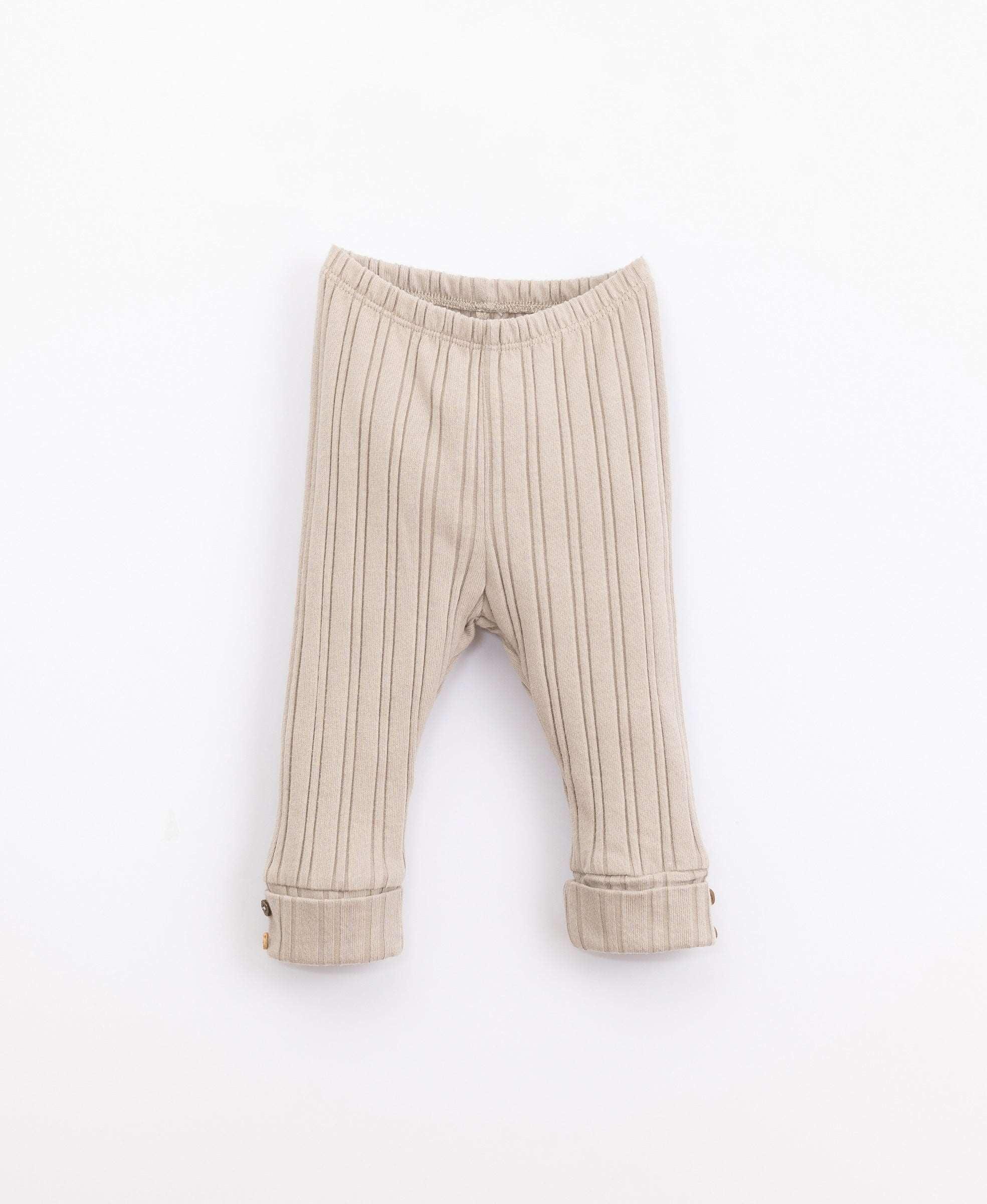 Leggings a coste con risvoltino e bottoni Play Up