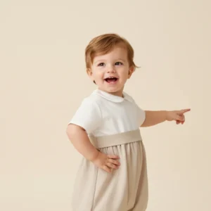 Pagliaccetto Bianco e Beige Maria Chicória