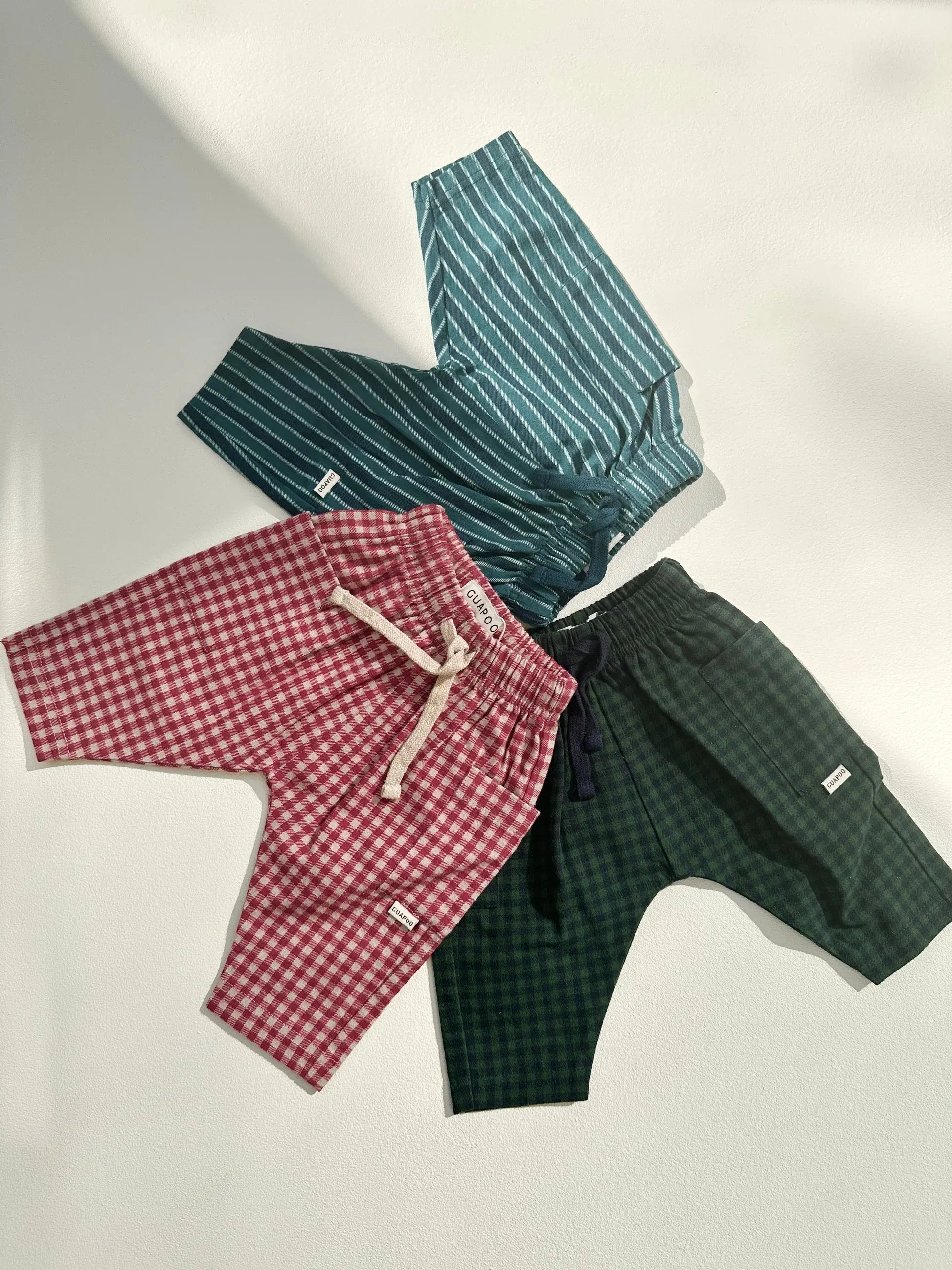 Pantaloni A Quadri Bordeaux Guapoo
