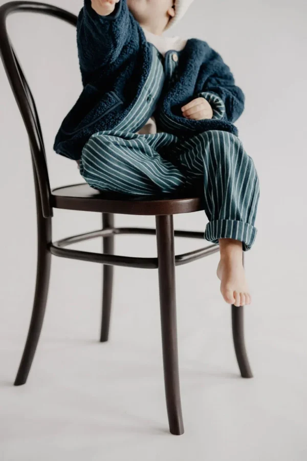 Pantaloni A Righe Verde Blu Guapoo