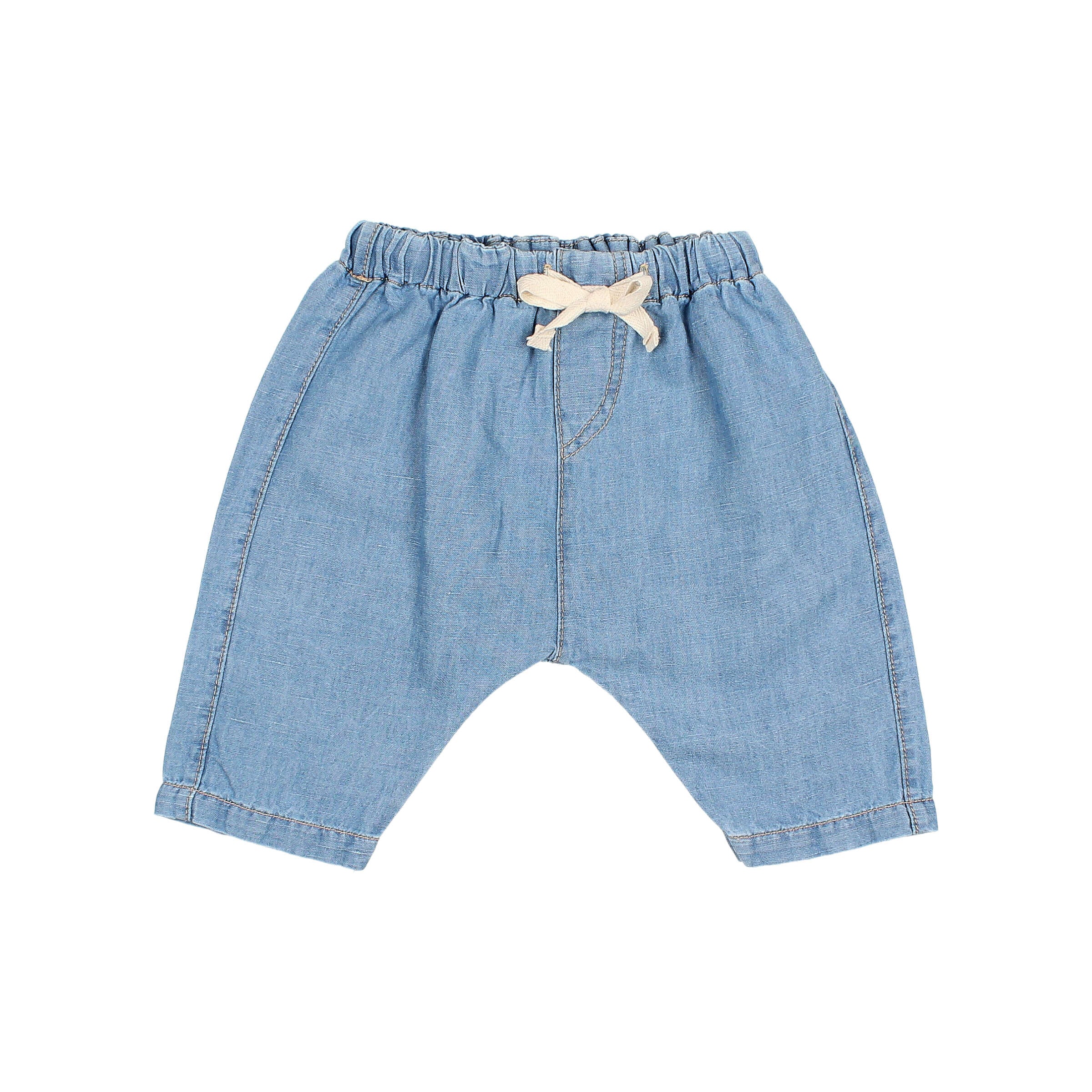 Pantaloni denim in lino Buho