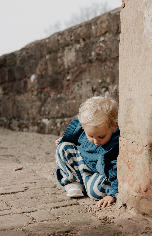 PANTALONI IN MUSSOLA A RIGHE | Guapoo