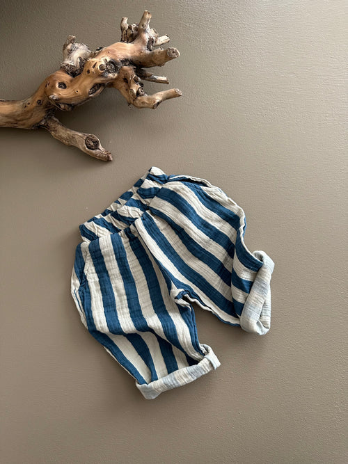 PANTALONI IN MUSSOLA A RIGHE | Guapoo
