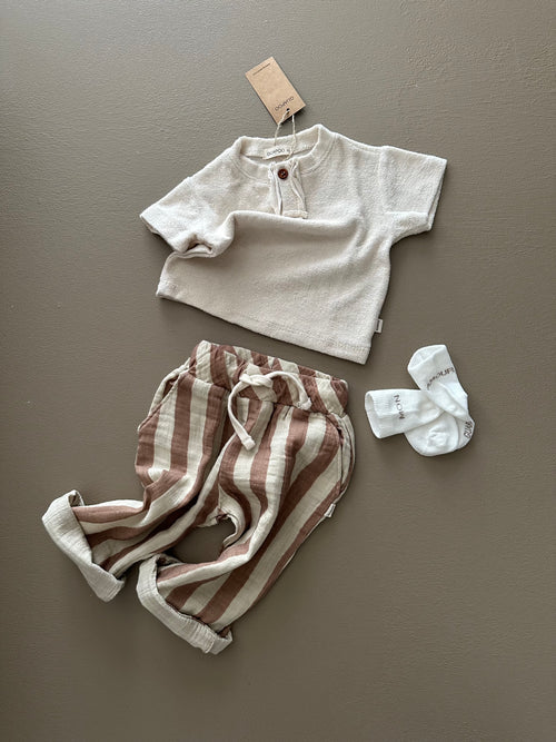 PANTALONI IN MUSSOLA A RIGHE | Guapoo