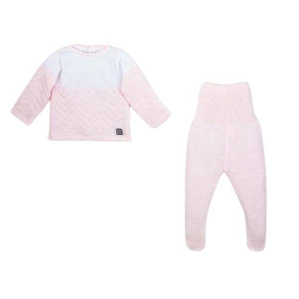 Set Per Neonato 100% Cotone - 2 Pezzi - Rosa Minutus
