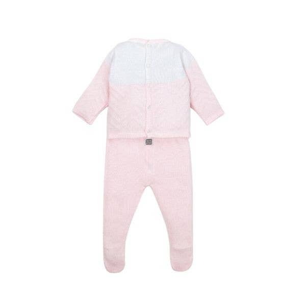 Set Per Neonato 100% Cotone - 2 Pezzi - Rosa Minutus