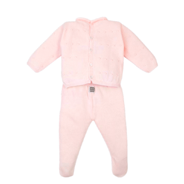 Set Per Neonato 100% Cotone - 2 Pezzi - Rosa Minutus