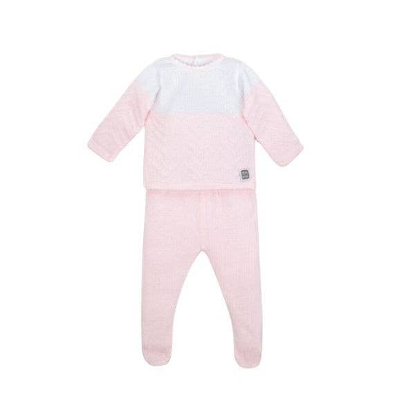 Set Per Neonato 100% Cotone - 2 Pezzi - Rosa Minutus