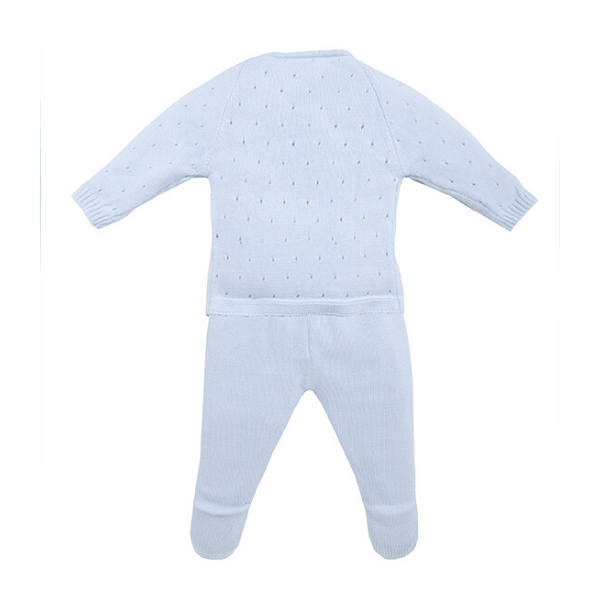 Set Per Neonato 100% Cotone - 3 Pezzi - Azzurro Minutus