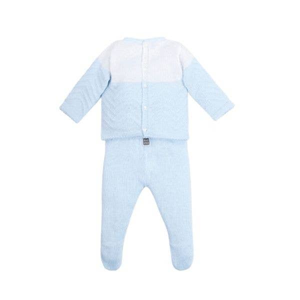 Set Per Neonato 100% Cotone - 3 Pezzi - Azzurro Minutus