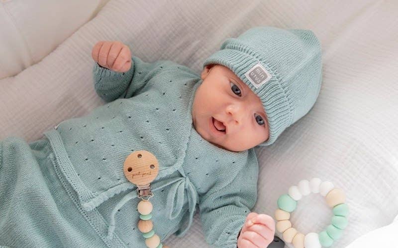 Set Per Neonato 100% Cotone - 3 Pezzi - Menta Minutus
