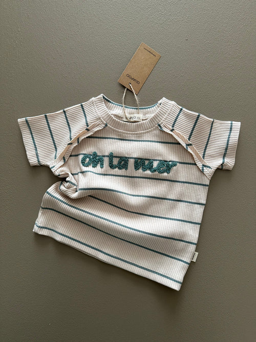 T-SHIRT A COSTINE "OH LA MER" | Guapoo