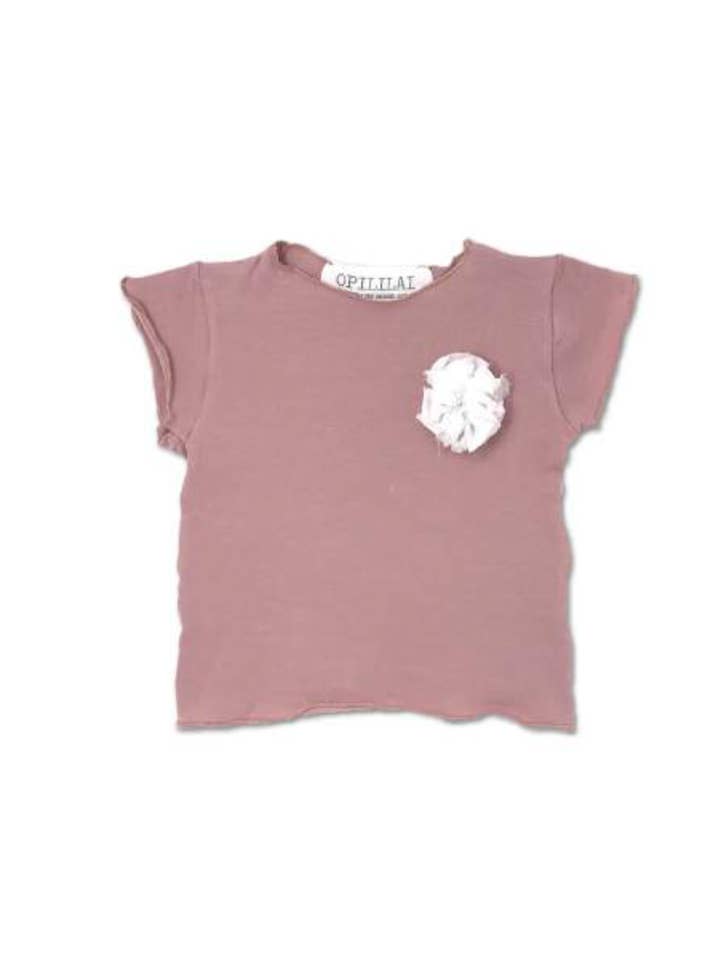 T-Shirt a manica corta rosa antico | OPILILAI