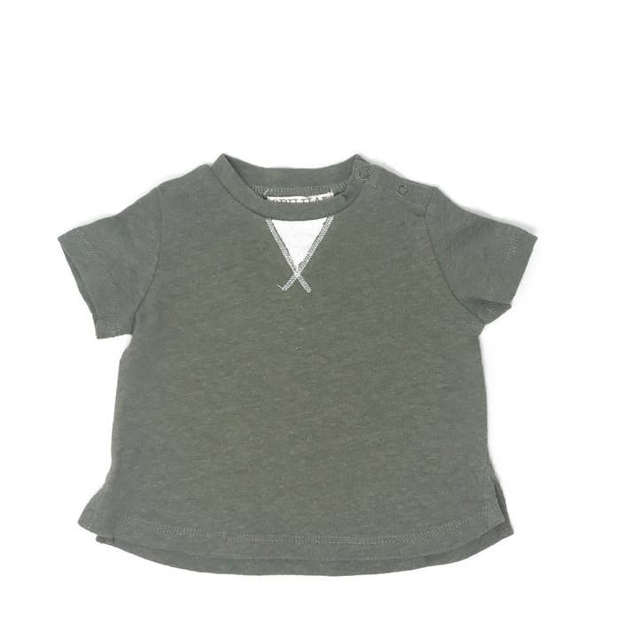 T-Shirt in cotone girocollo Verde | OPILILAI